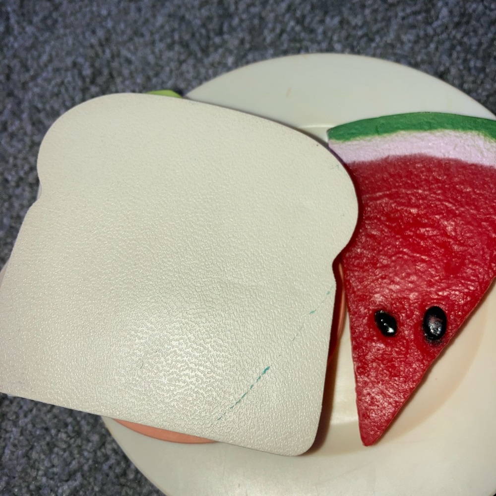 Vintage 1987 Fisher Price Play Food Sandwich Watermelon Chips - Picture 7 of 7